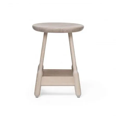 Albert barstool 50 cm, White-oiled oak Massproductions