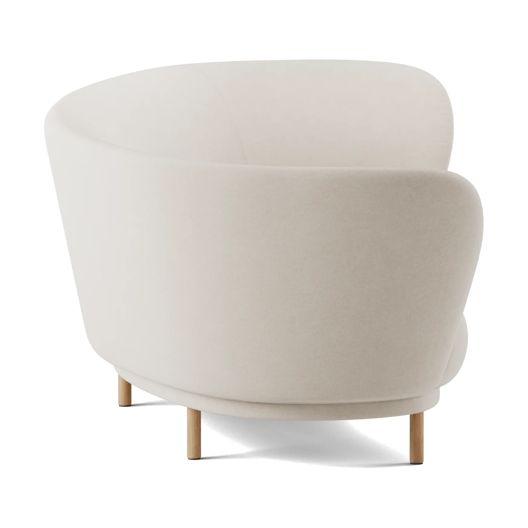 Dandy 3-seater sofa, Natural oak-Linara 05 Porridge Massproductions