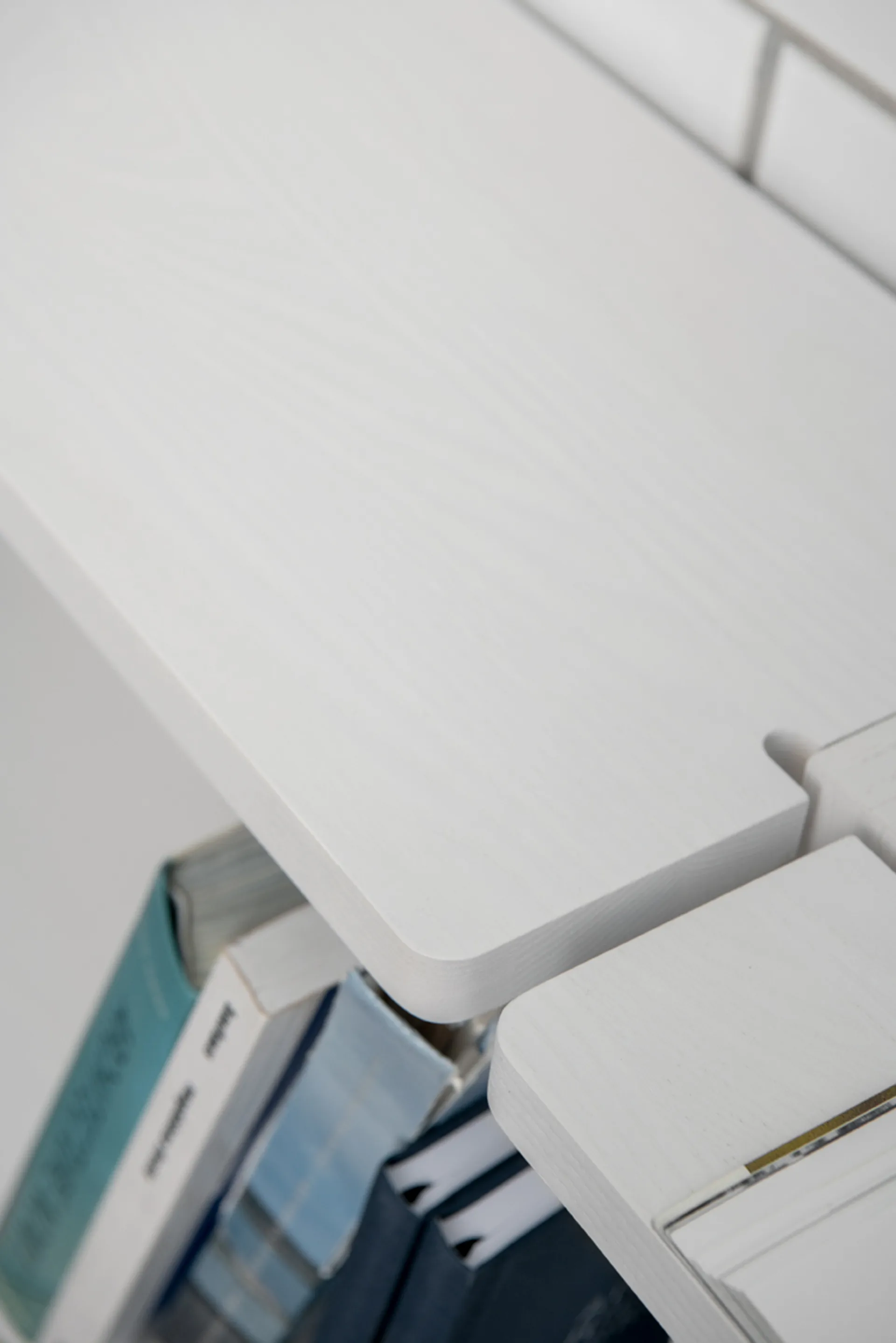 Gridlock Desk writing shelf, White stained Ash Massproductions