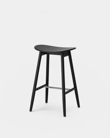 Icha barstool 65 cm - Black stained beech - Massproductions