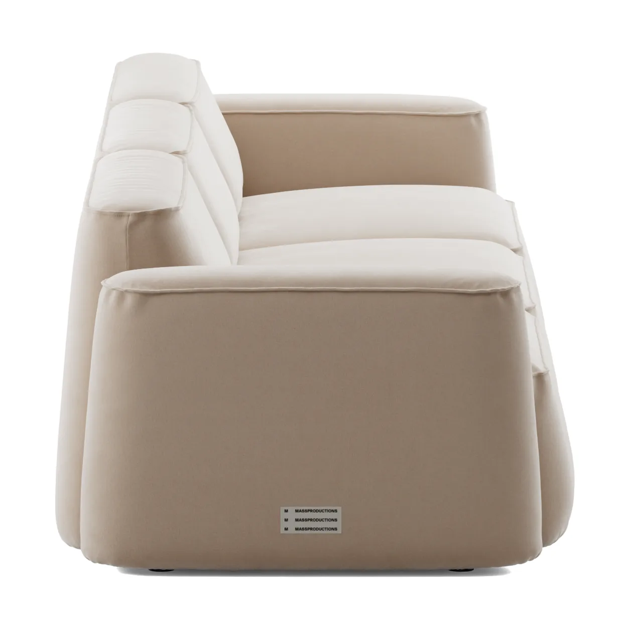 Patch 3-seater sofa, Atlantis 52 Alabaster Massproductions