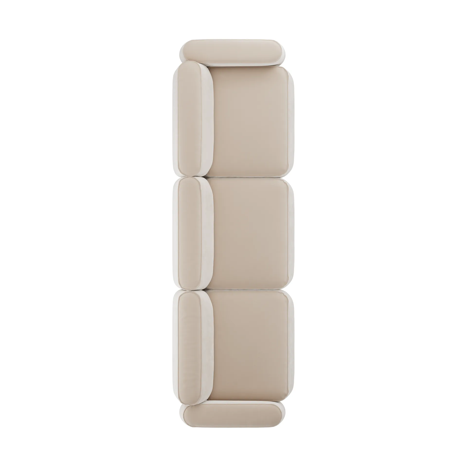 Patch 3-seater sofa, Atlantis 52 Alabaster Massproductions