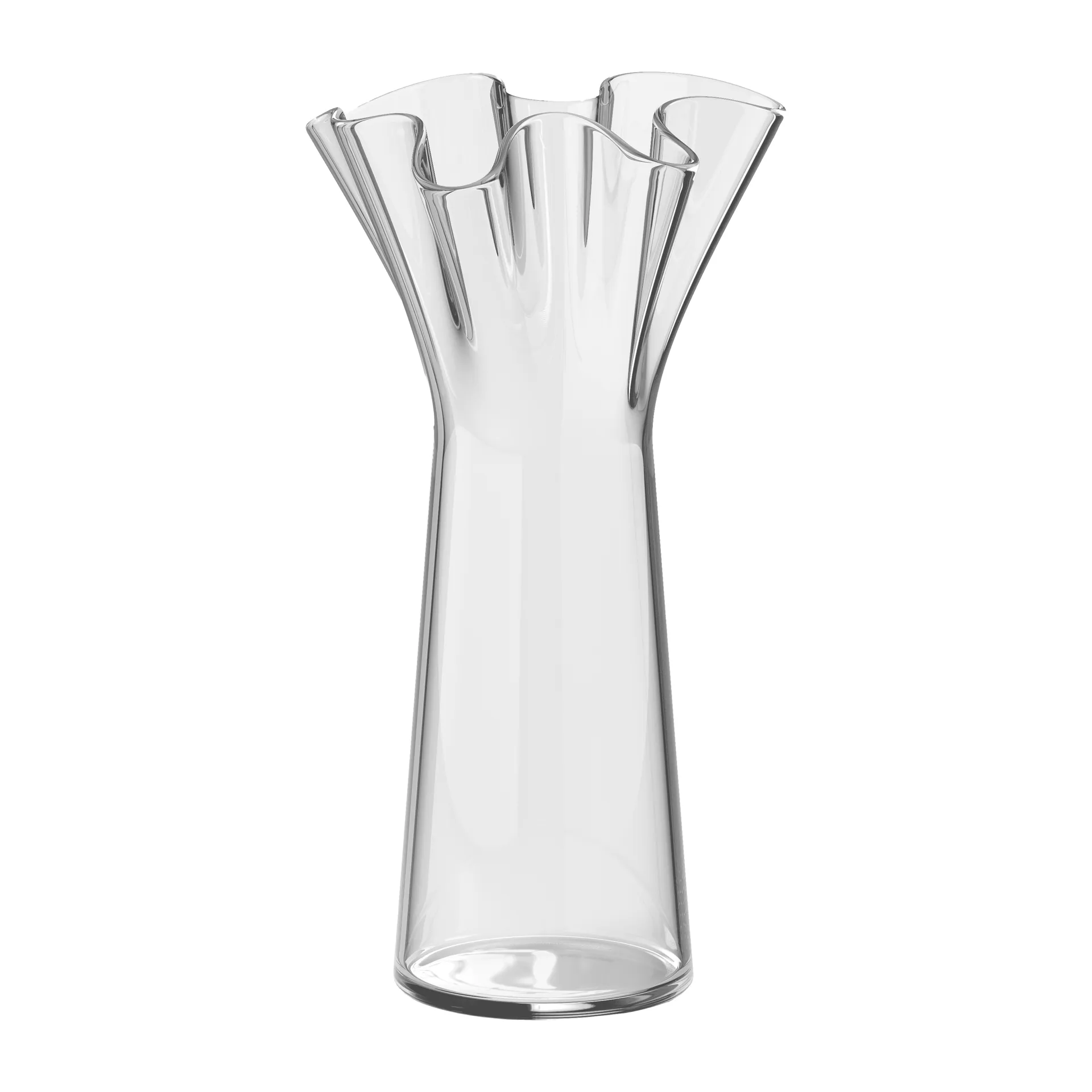 Trippy vase, Clear glass Massproductions