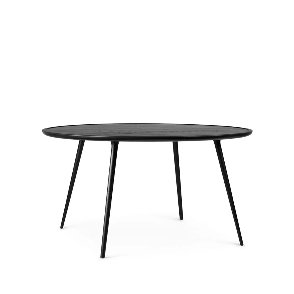 Accent dining table round, Black stained oak. ø140 cm Mater