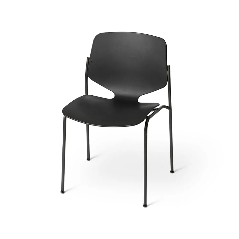 Nova Sea chair, Black. black steel stand Mater