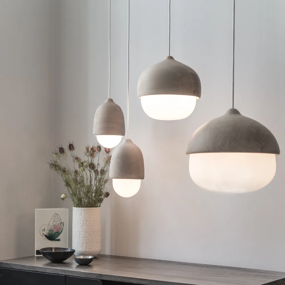 Terho pendant lamp, smoke, large, black Mater