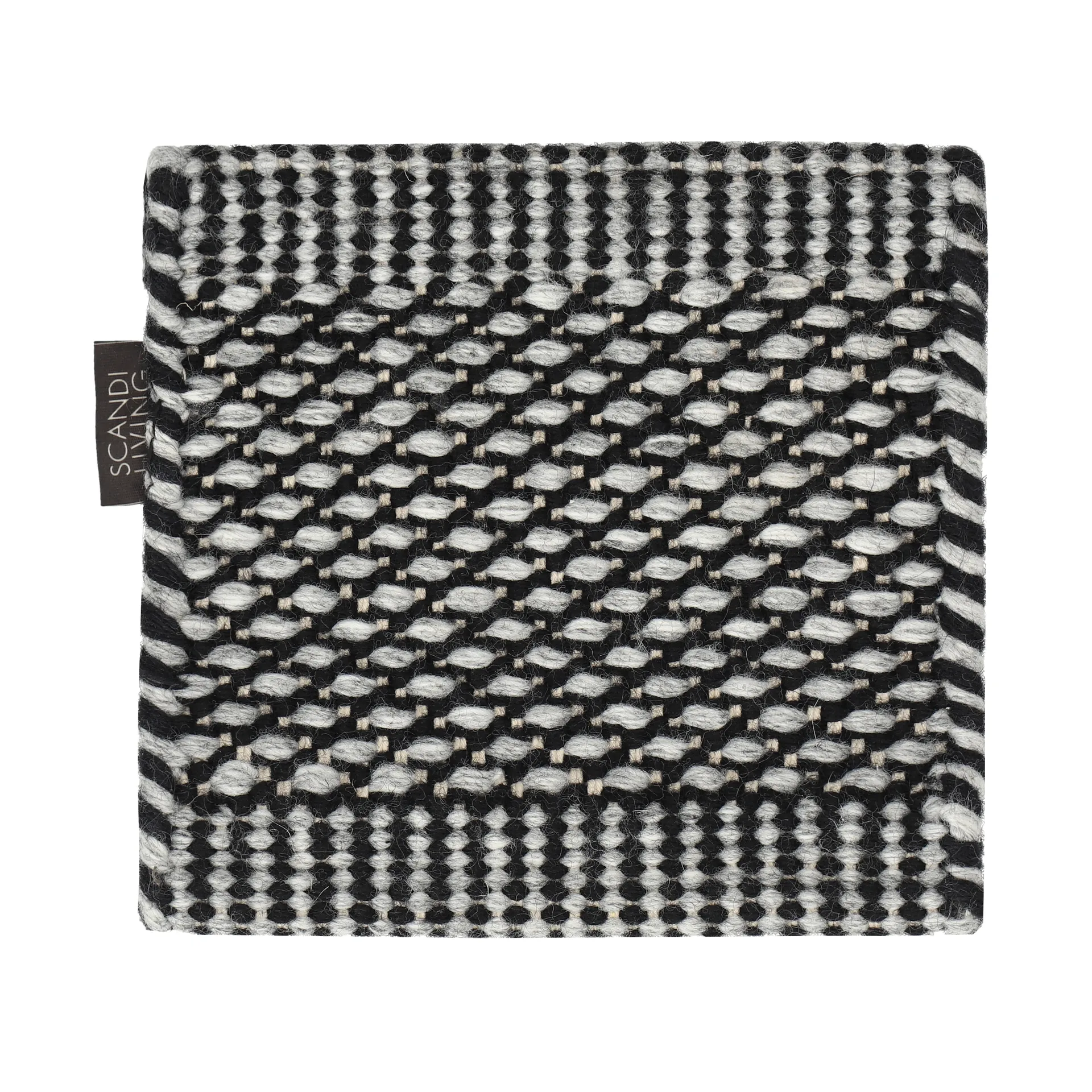 Sample Matt Lea wool rug, Black Material Samples