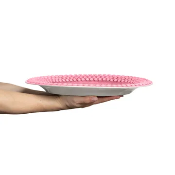 Bubbles oval saucer 35 cm - Pink - Mateus