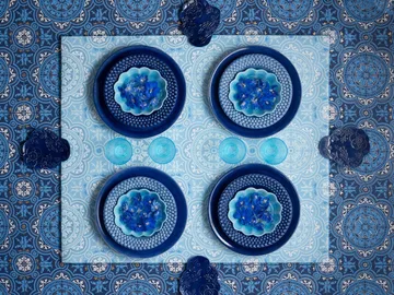 Bubbles soup plate 25 cm - Blue - Mateus
