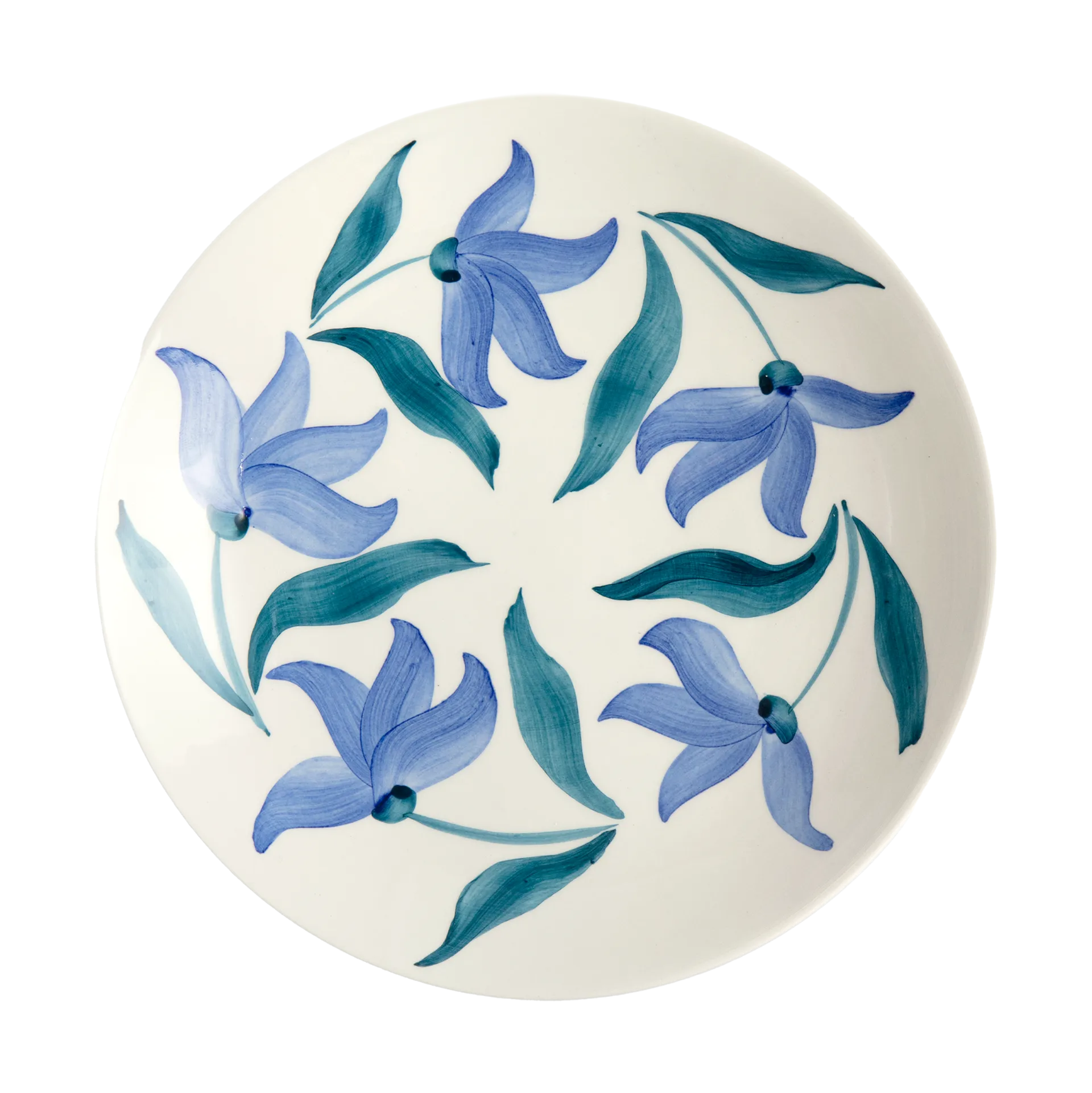 Flowers blossom plate Ø20 cm, White Mateus