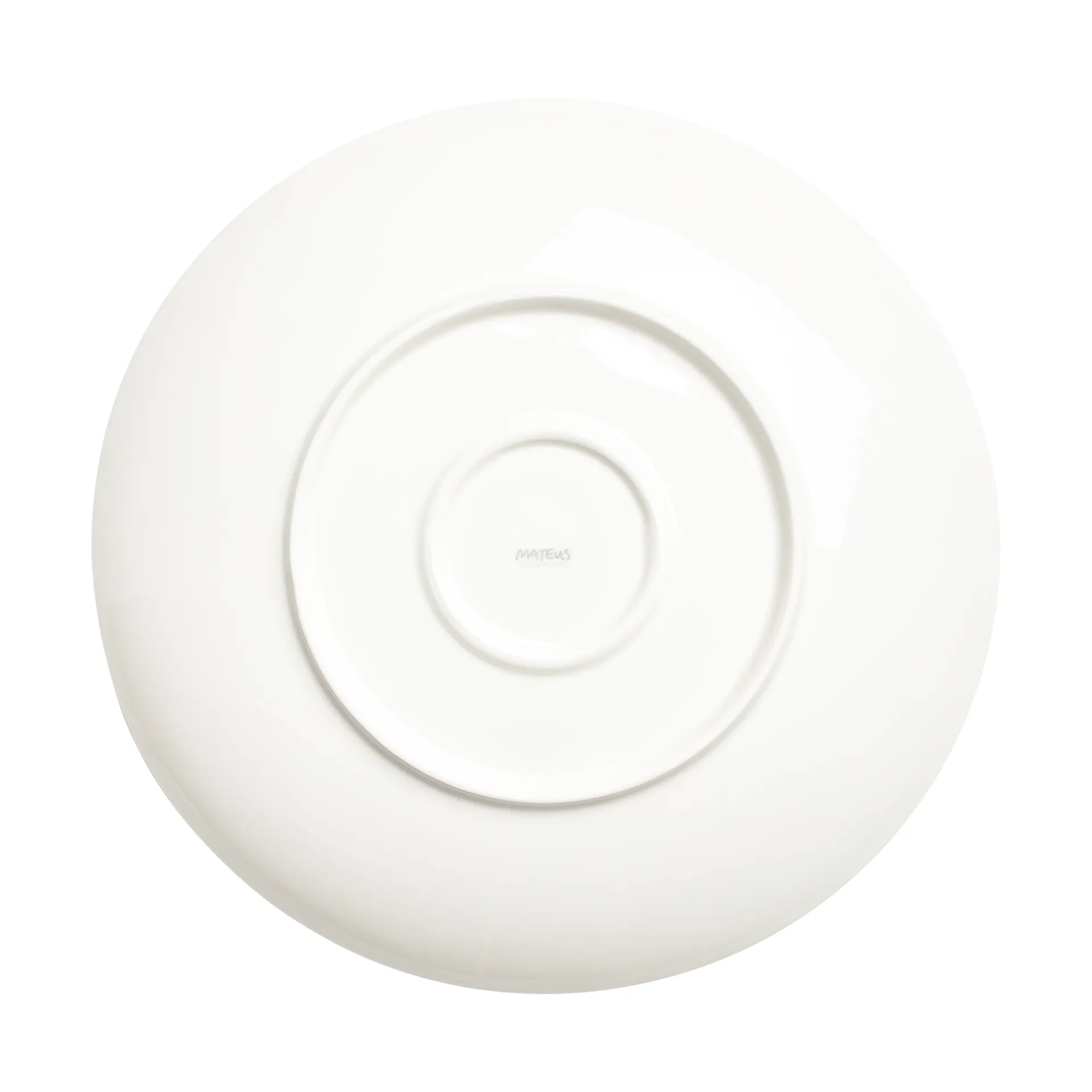 Flowers leaves serving platter Ø34 cm, White Mateus