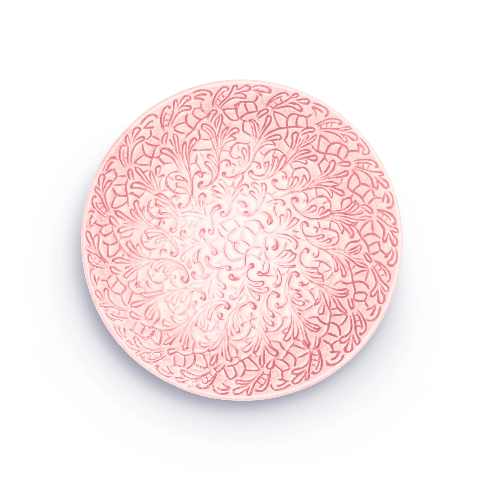 Lace plate 20 cm, Light pink Mateus