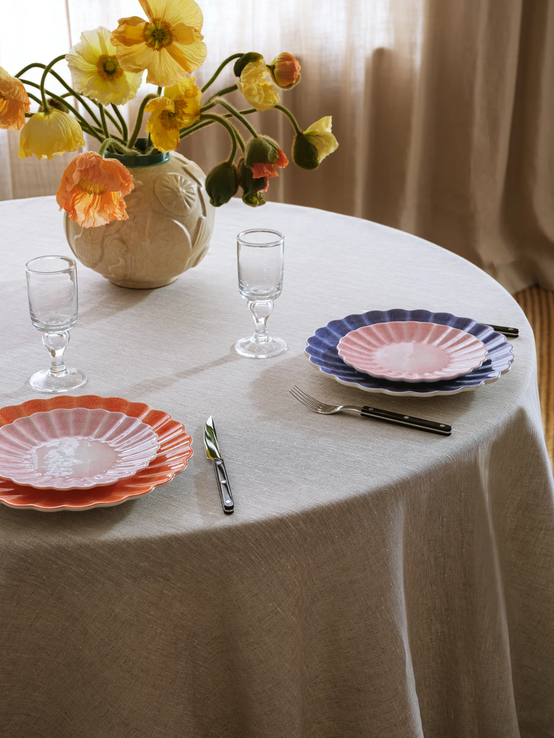 Oyster plate 20 cm, light pink Mateus