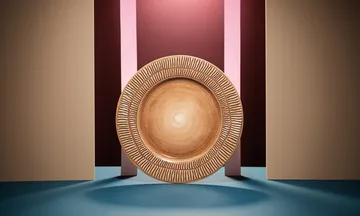 Stripes plate Ø28 cm - cinnamon - Mateus