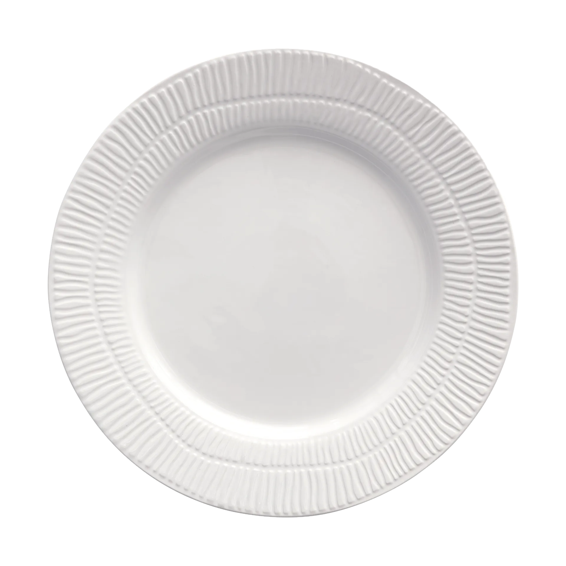 Stripes plate Ø28 cm, White Mateus