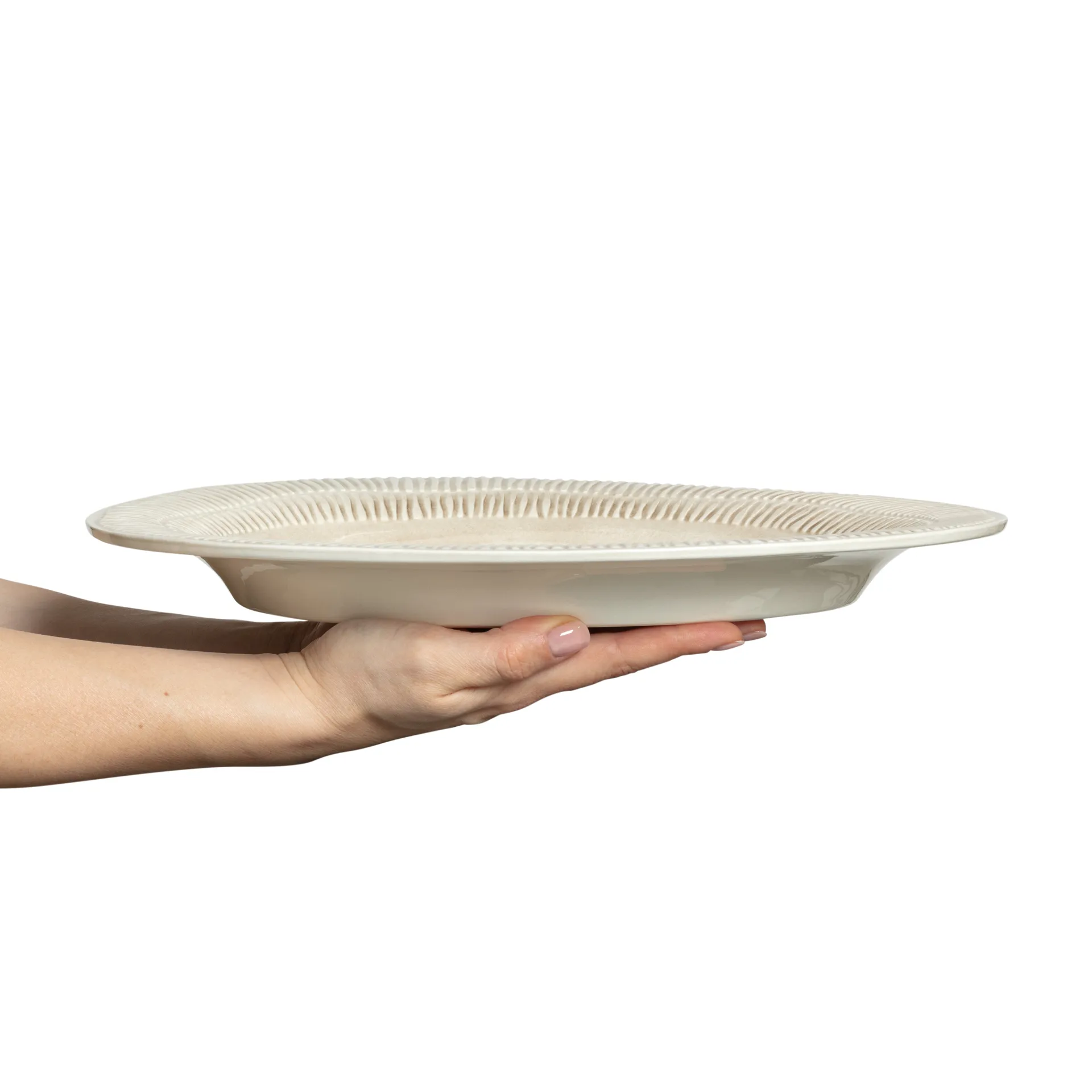 Stripes platter 30x35 cm, sand Mateus