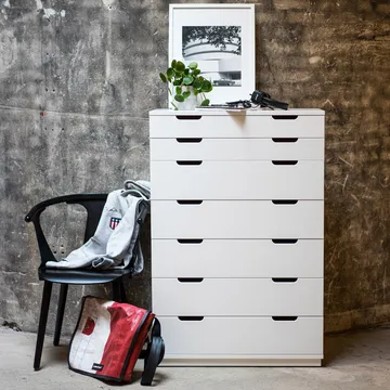 Aoko chest of 7 drawers - White lacquer - Mavis