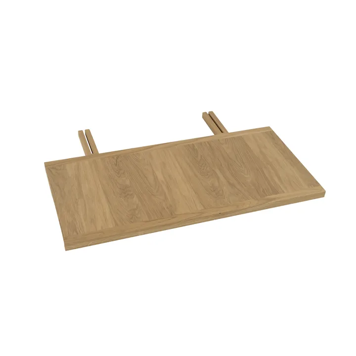 Arv dining table with extension leaf - White pigmented matte lacquered oak - Mavis