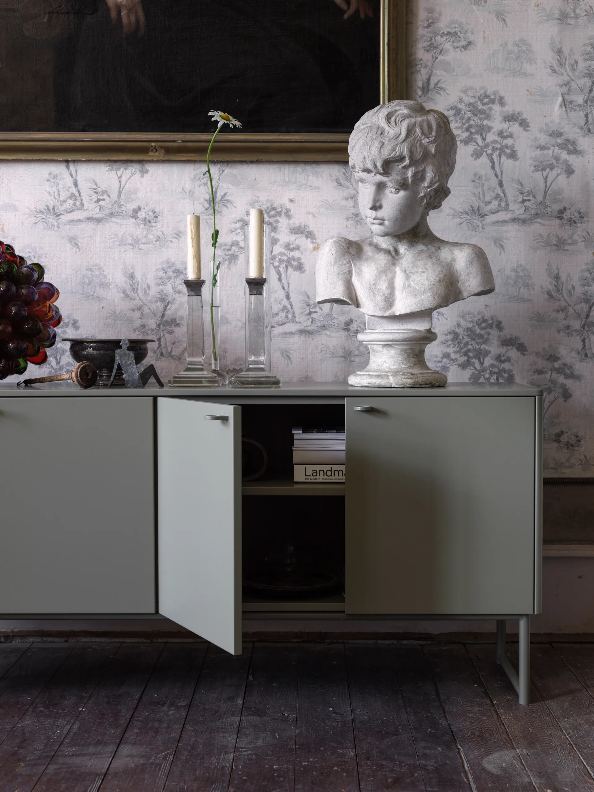 Deus sideboard 75 cm, Olive gray Mavis