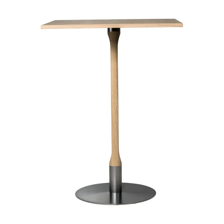 Red bar table 70x70 cm - White-pigmented matte lacquered oak - Mavis