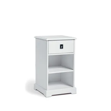 Smögen bedside table - white lacquer - Mavis