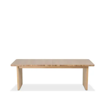 Vaud dining table - White pigmented oak, 2 pcs inserts - Mavis