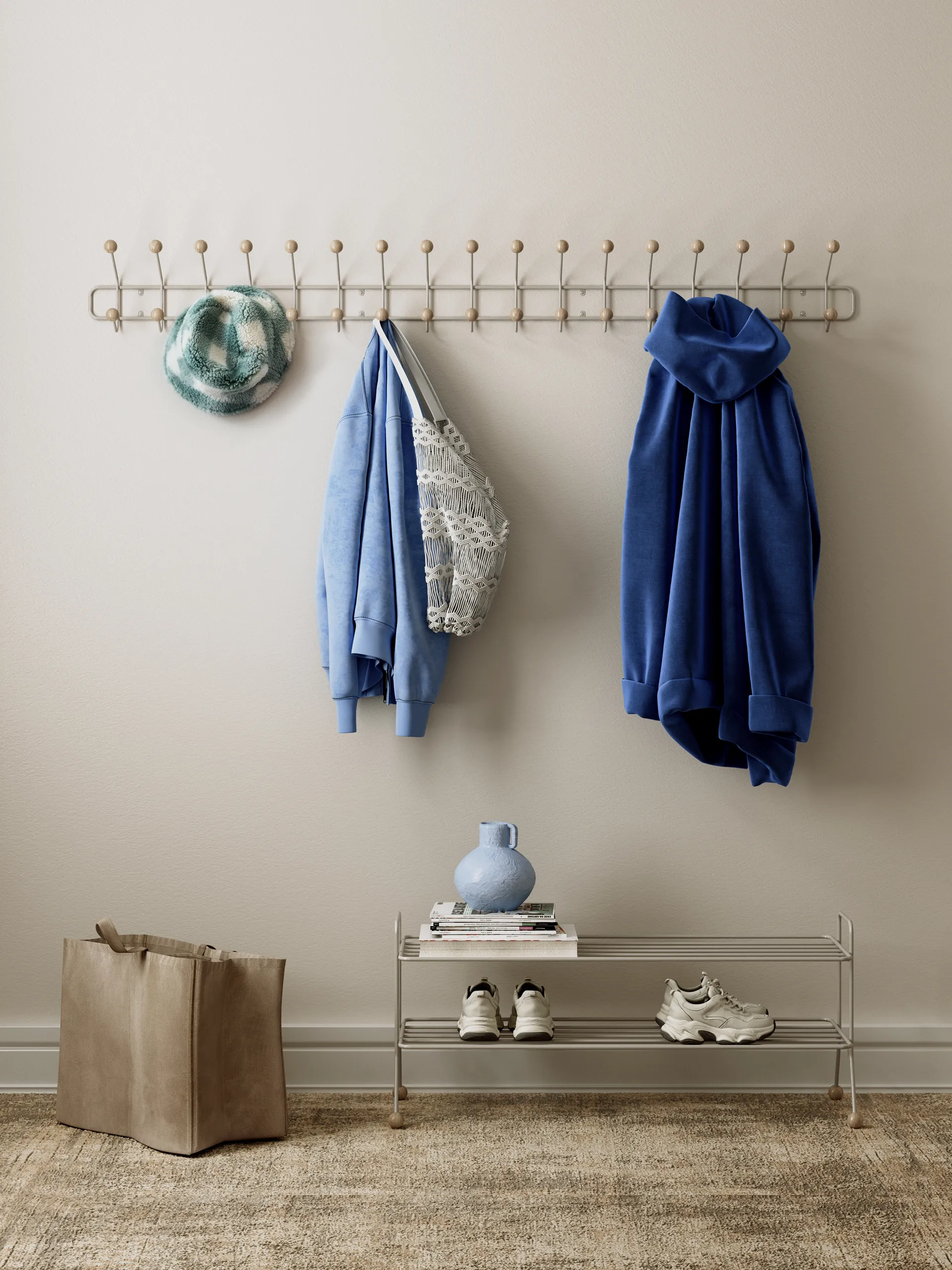 Bill Horizontal XL, Greige Maze