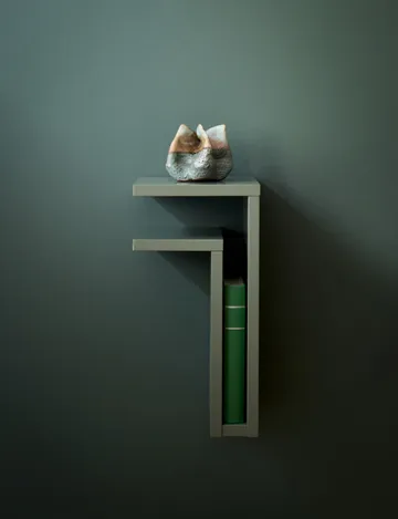 F-shelf wall shelf green grey - Shelf to left - Maze