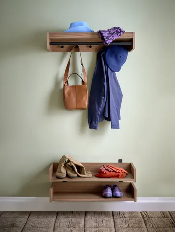 Gentle coat rack - Walnut, 78x15x32 cm - Maze