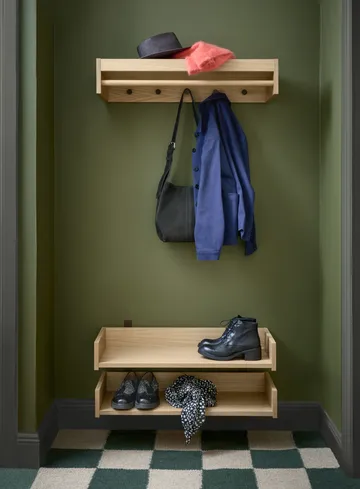 Gentle shoe rack - Oak, 78x8x30 cm - Maze