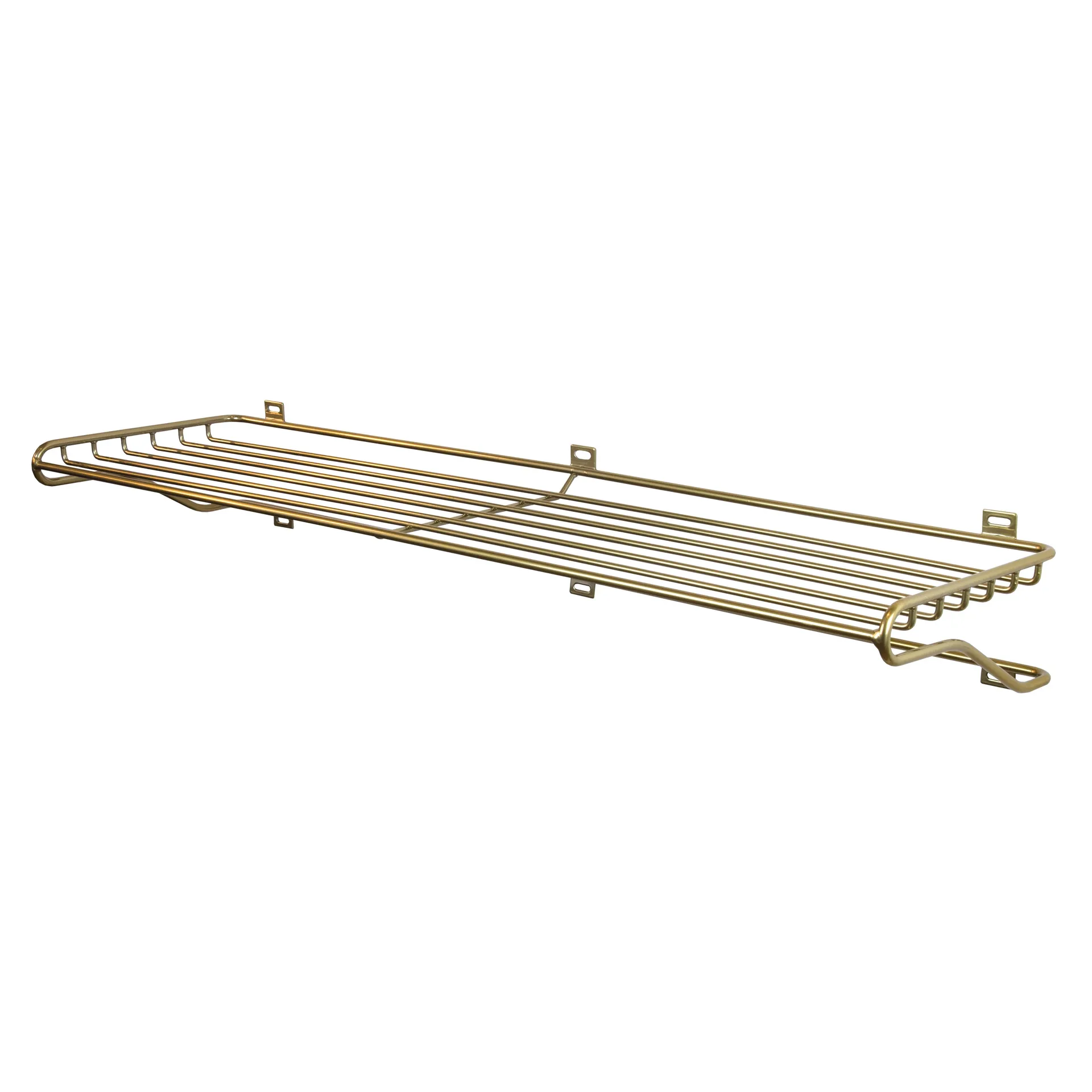 Maze shoe shelf L, brass Maze