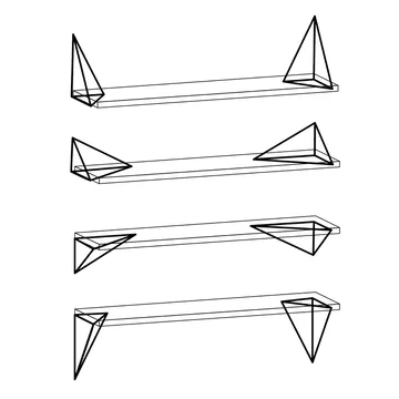 Pythagoras brackets, 2-pack - black - Maze