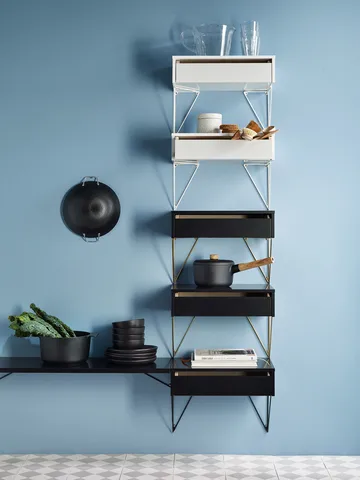 Pythagoras shelf, Large - black - Maze