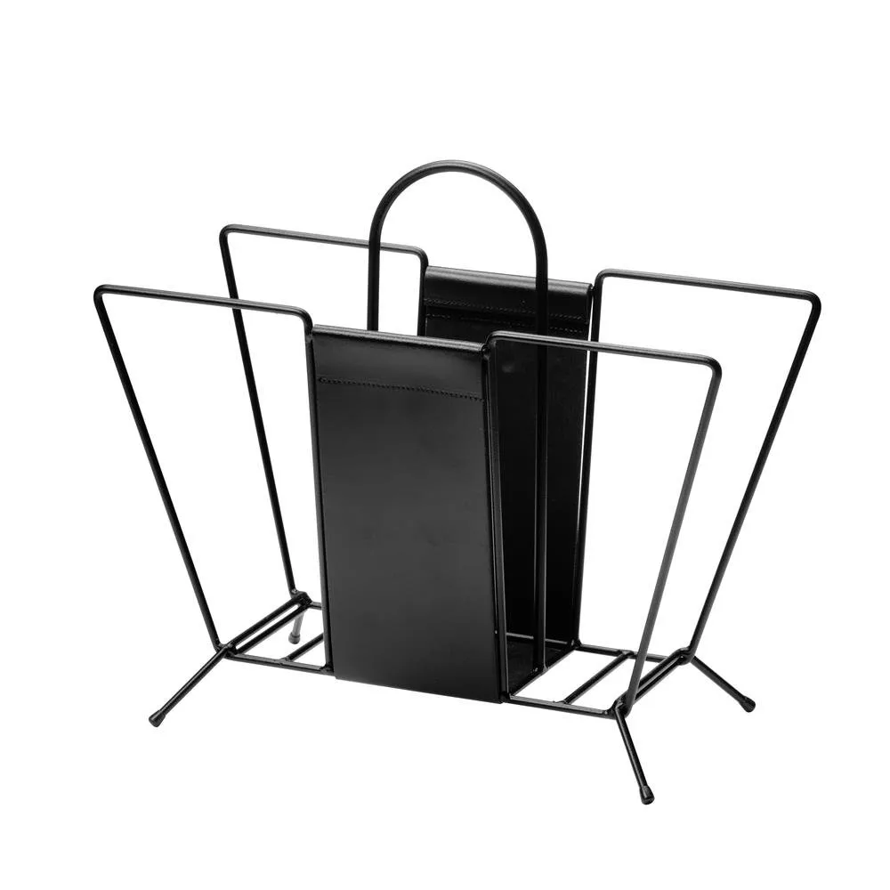 Suitcase magazine holder, black Maze