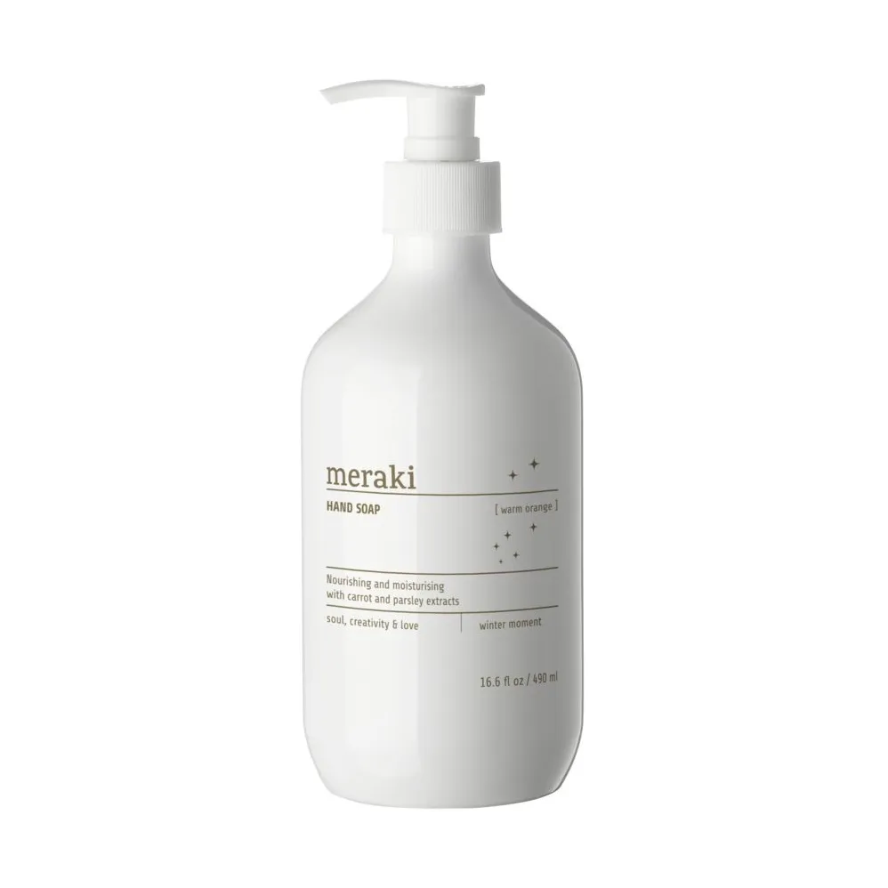 Meraki Christmas Edition hand soap 490 ml, Warm orange Meraki
