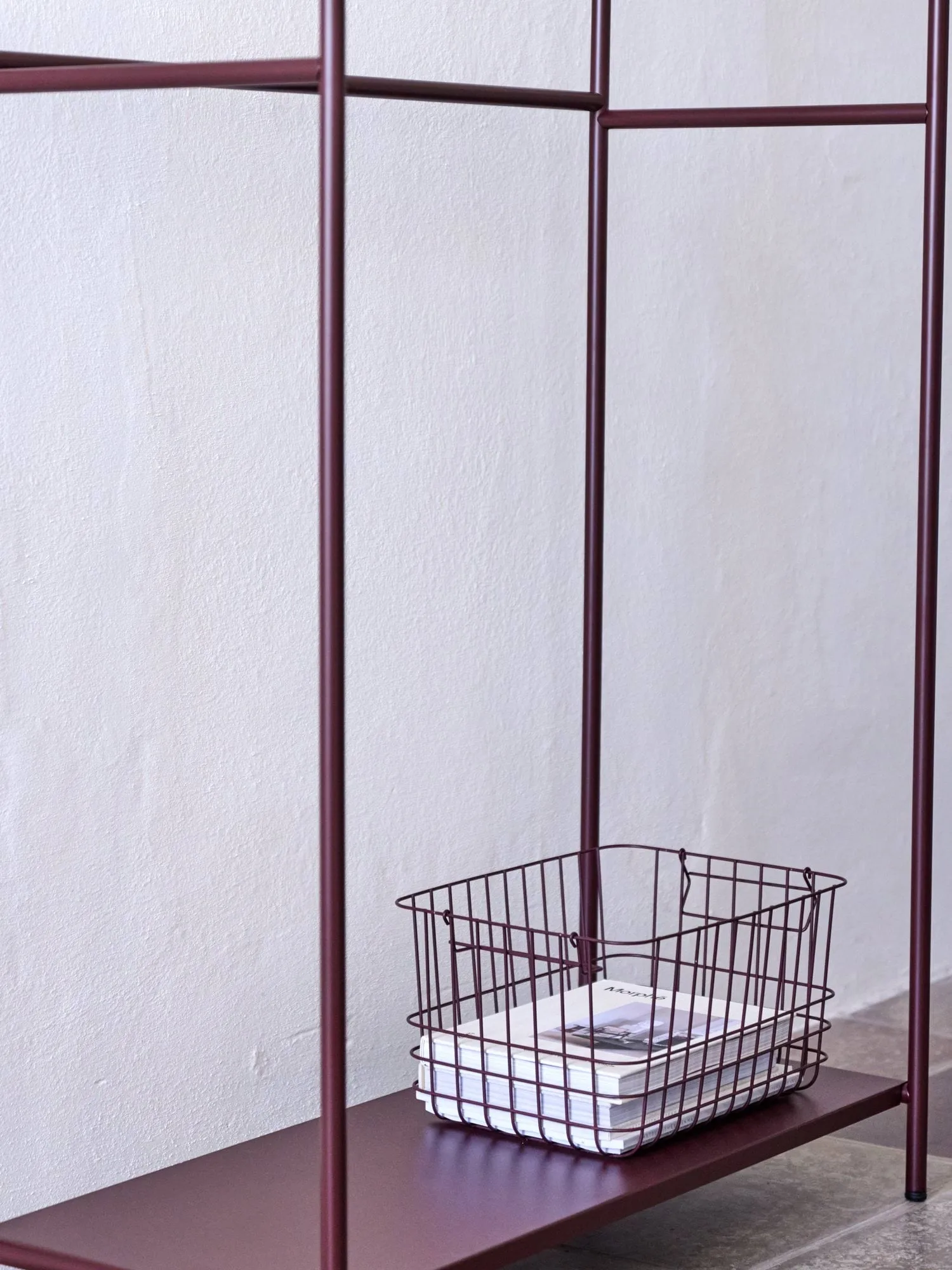 Arch clothes rail, Red, 39x92x186 cm Mette Ditmer