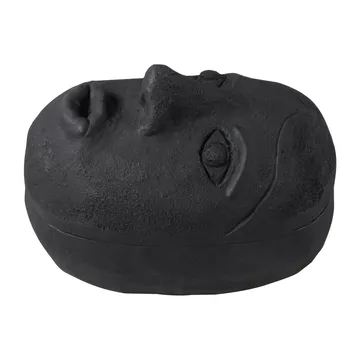 Art piece face jar 9x12 cm - Black - Mette Ditmer