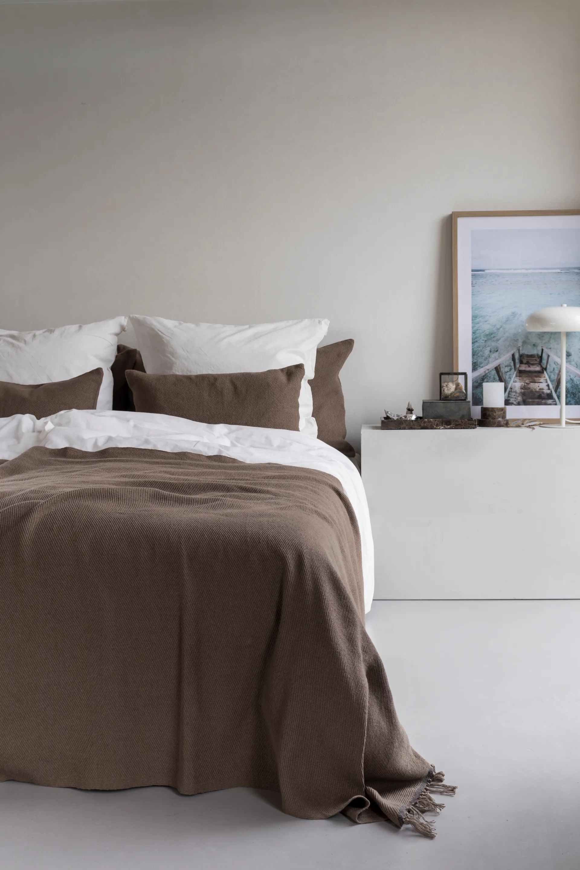 Bohemia bedspread, Taupe, 250x250 cm Mette Ditmer