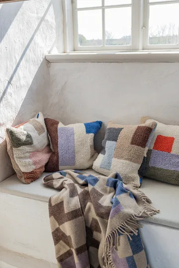 Brick cushion cover 50x50 cm - Rust - Mette Ditmer