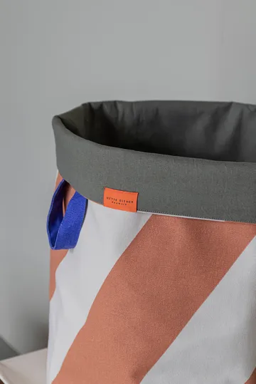 Diagonal laundry basket Ø40x50 cm - Brick-sand - Mette Ditmer