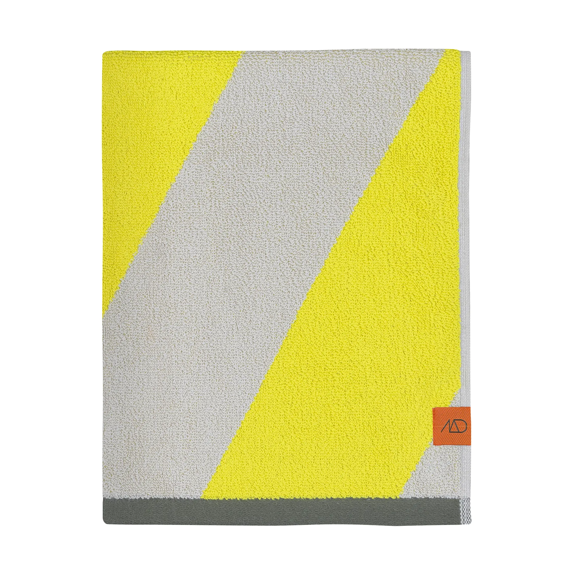 Diagonal towel, Yellow, 70x133 cm. Mette Ditmer