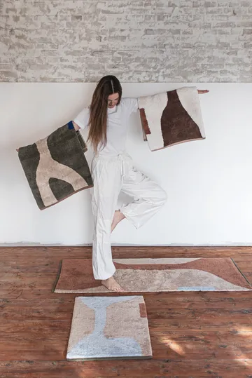 Figura mat rug - Dark olive, 50x80 cm - Mette Ditmer
