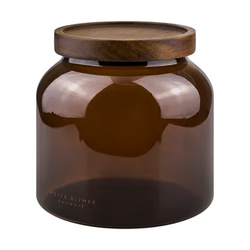 Luna jar with lid small 13 cm - Brown - Mette Ditmer