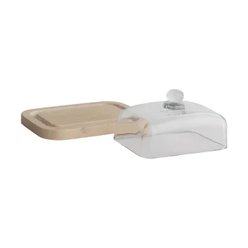 Marble butter dish - Beige, 14x19.5x10.5 cm - Mette Ditmer