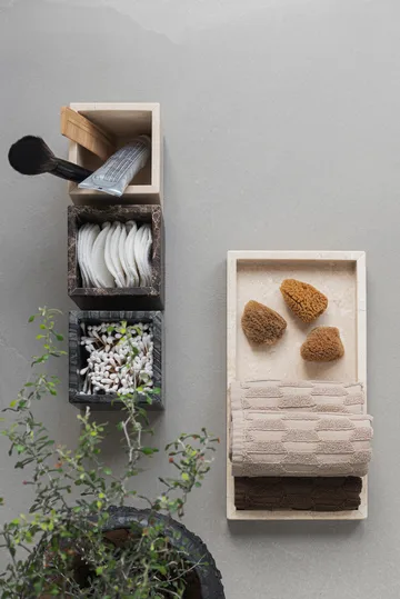 Marble cube 8.5x8.5 cm - Brown - Mette Ditmer