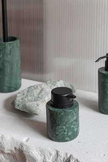 Marble soap dispenser 12.5 cm - Dark forest - Mette Ditmer