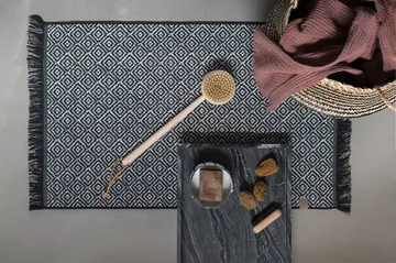 Morocco bathroom mat 50x80 cm - Black-grey - Mette Ditmer