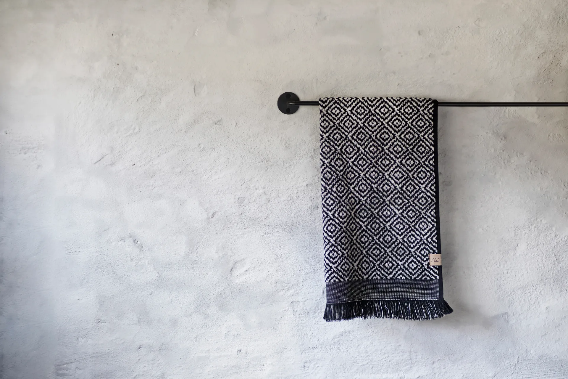 Morocco towel 70x135 cm, Black-white Mette Ditmer