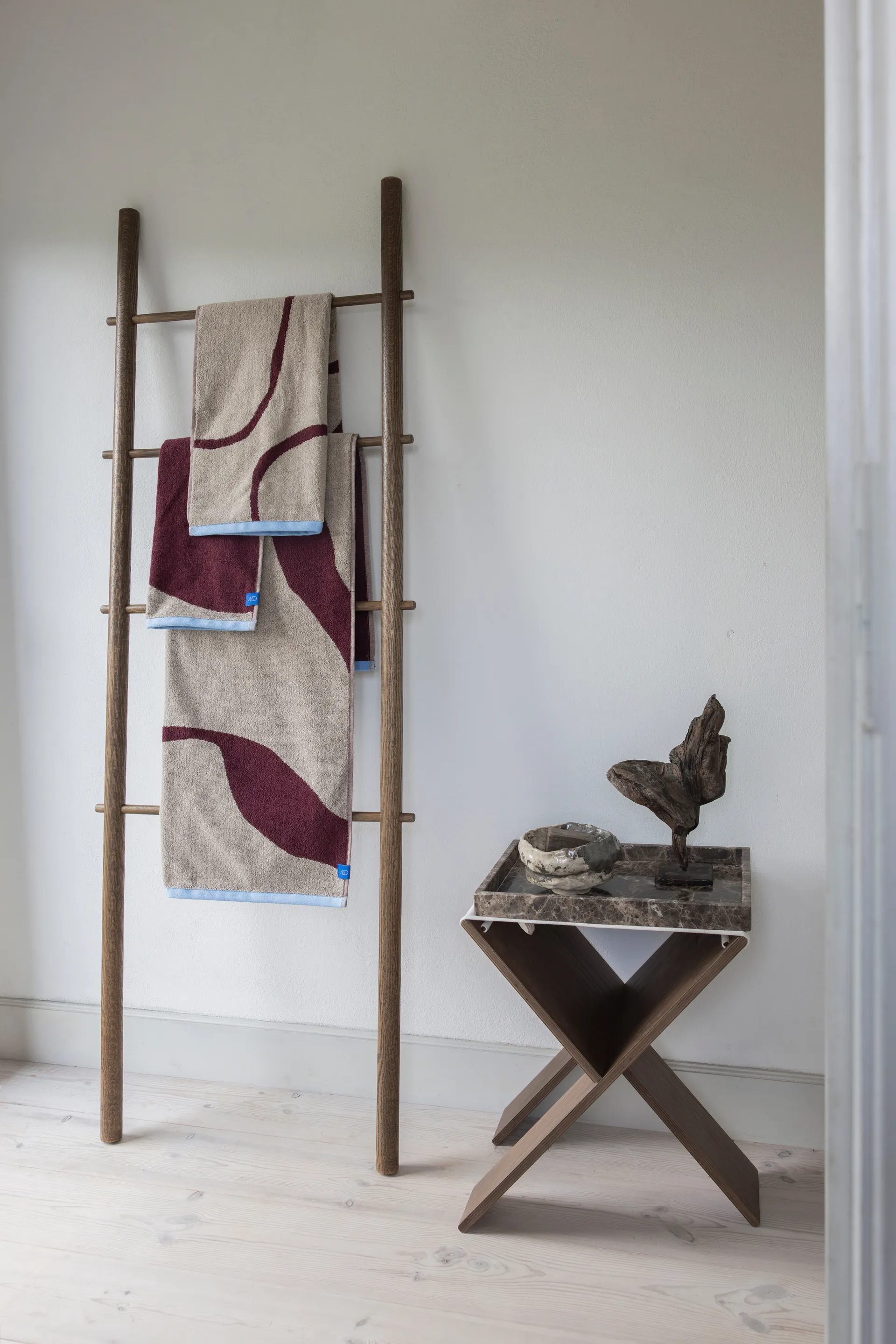 Nova Arte guest towel 40x55 cm 2-pack, Wine-sand Mette Ditmer