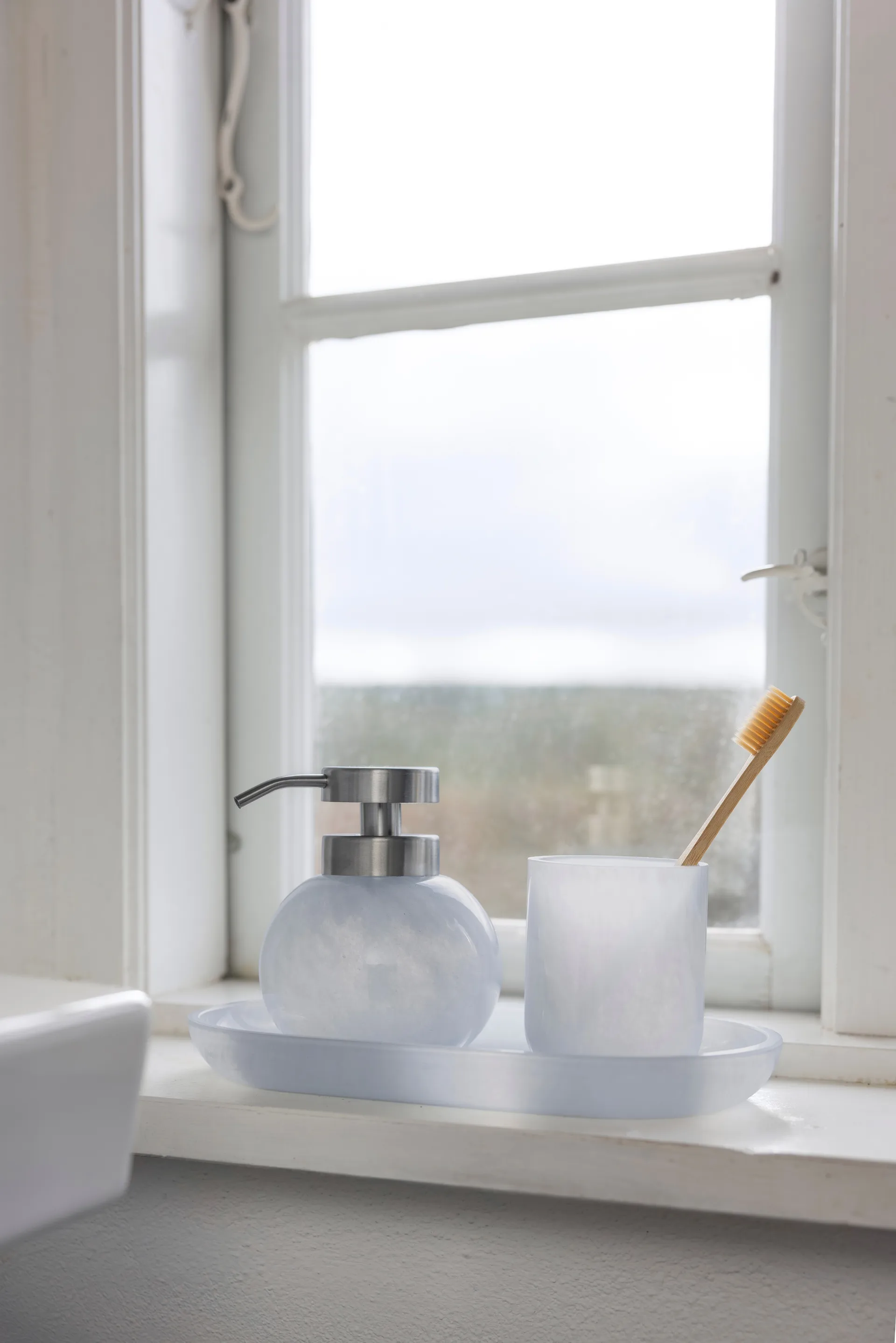 Opal soap dispenser, Light blue Mette Ditmer